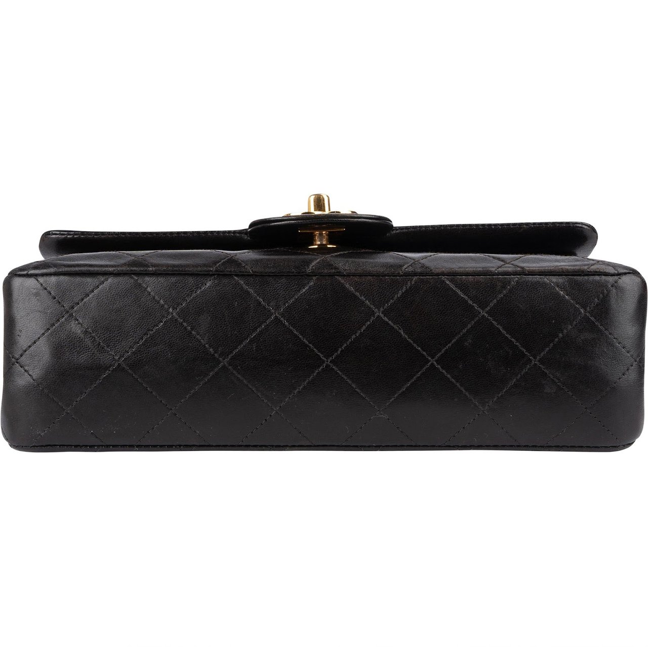 Chanel Chanel Quilted Lambskin 24K Gold Small Double Flap Crossbody Bag Bruin