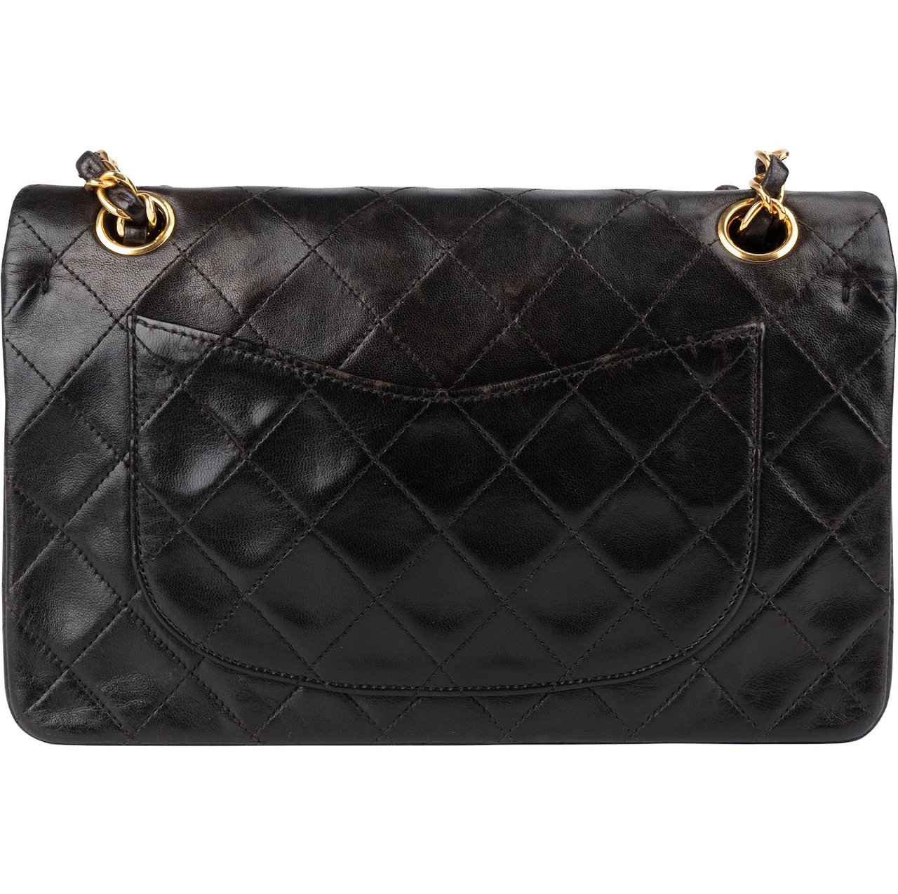 Chanel Chanel Quilted Lambskin 24K Gold Small Double Flap Crossbody Bag Bruin