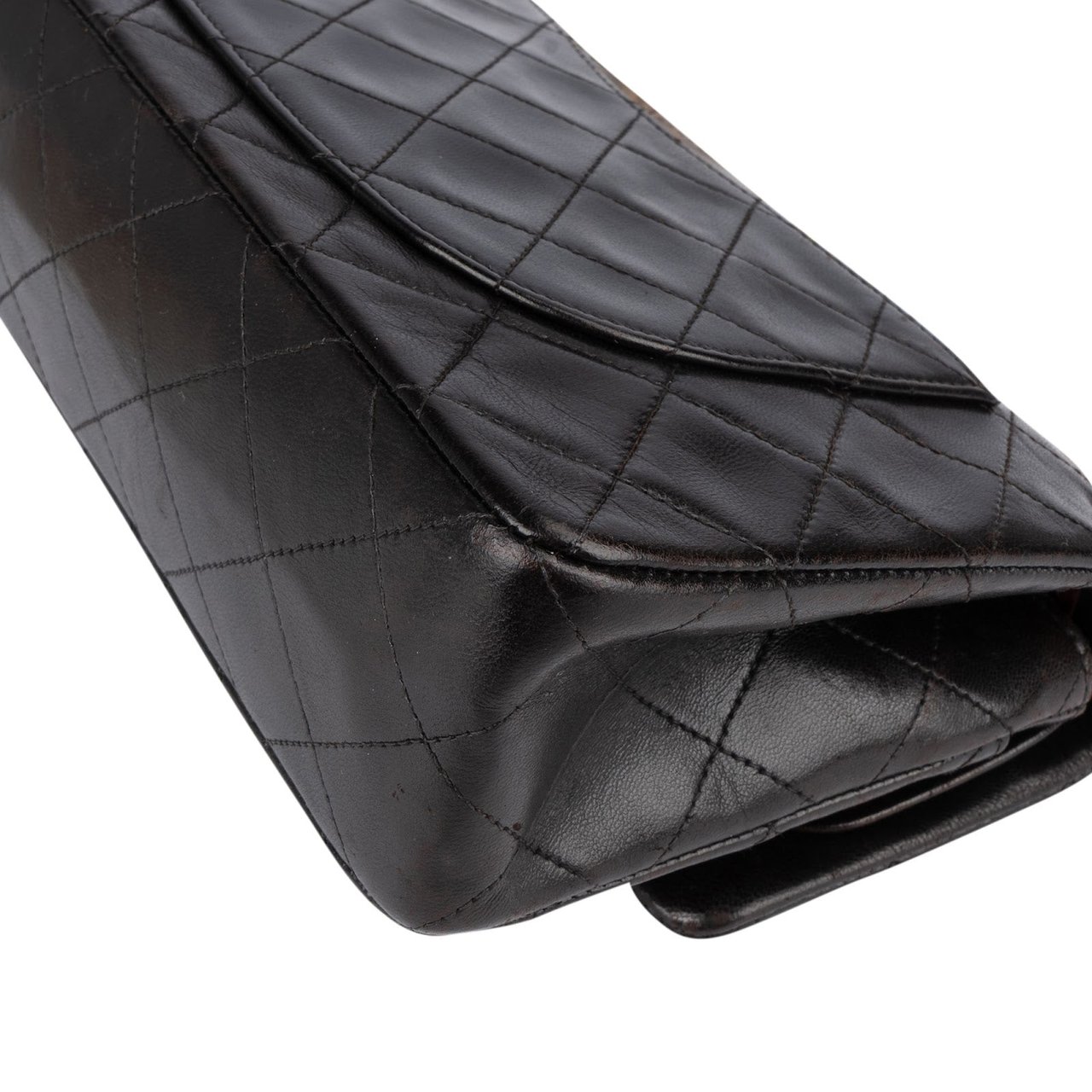 Chanel Chanel Quilted Lambskin 24K Gold Small Double Flap Crossbody Bag Bruin