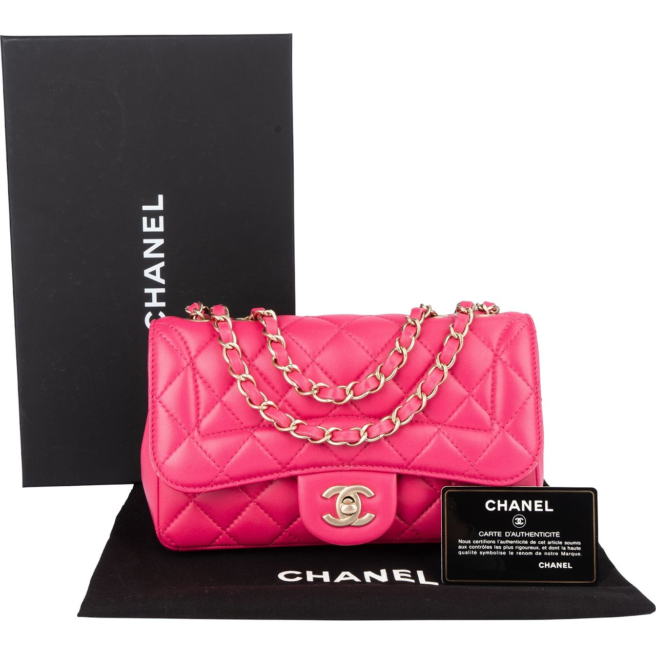 Chanel Chanel Quilted Lambskin Single Flap Crossbody Bag Rood