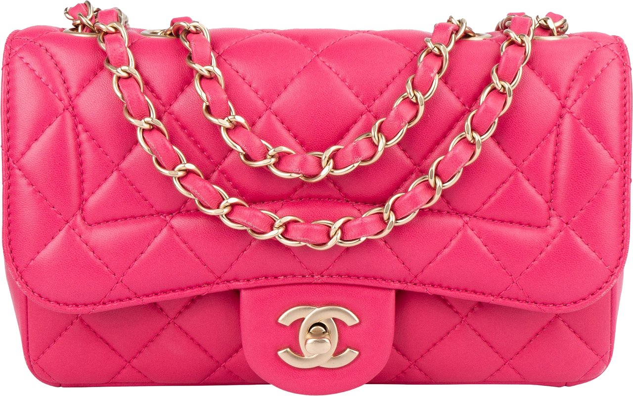 Chanel Chanel Quilted Lambskin Single Flap Crossbody Bag Rood