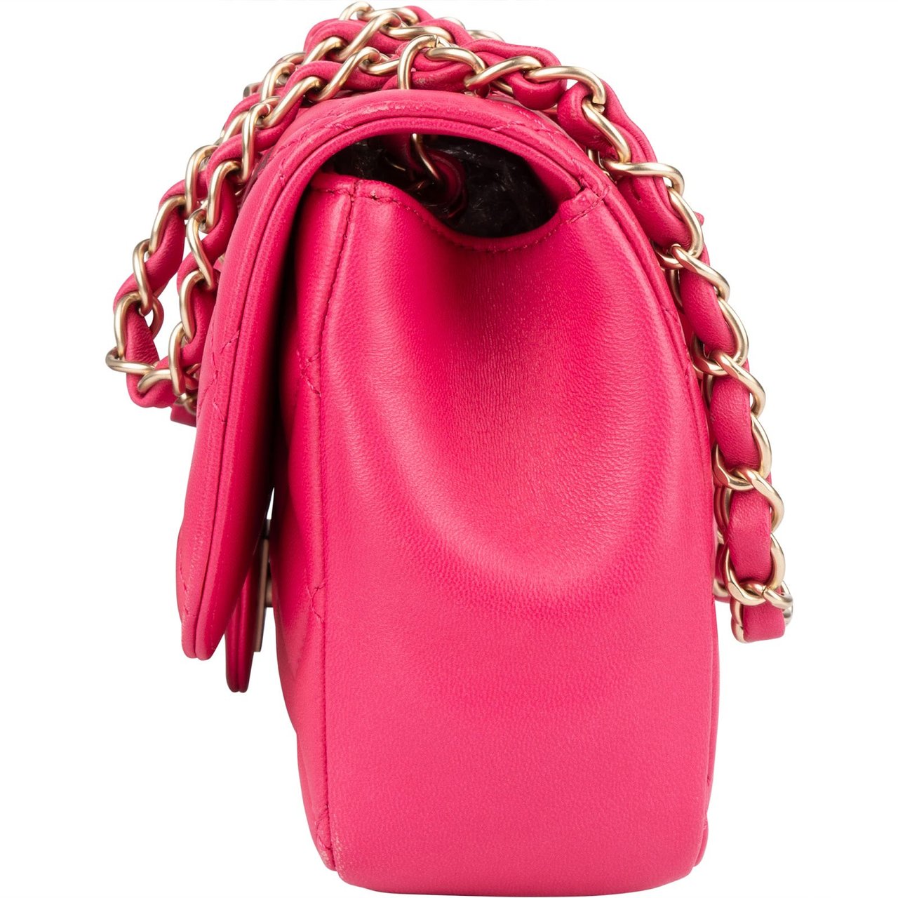 Chanel Chanel Quilted Lambskin Single Flap Crossbody Bag Rood