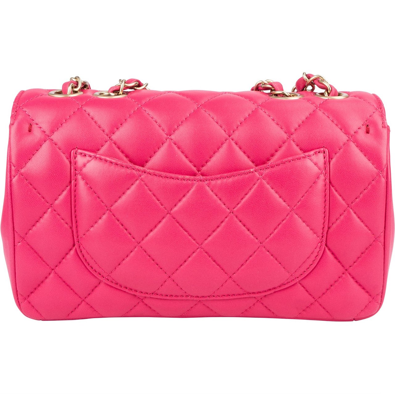 Chanel Chanel Quilted Lambskin Single Flap Crossbody Bag Rood
