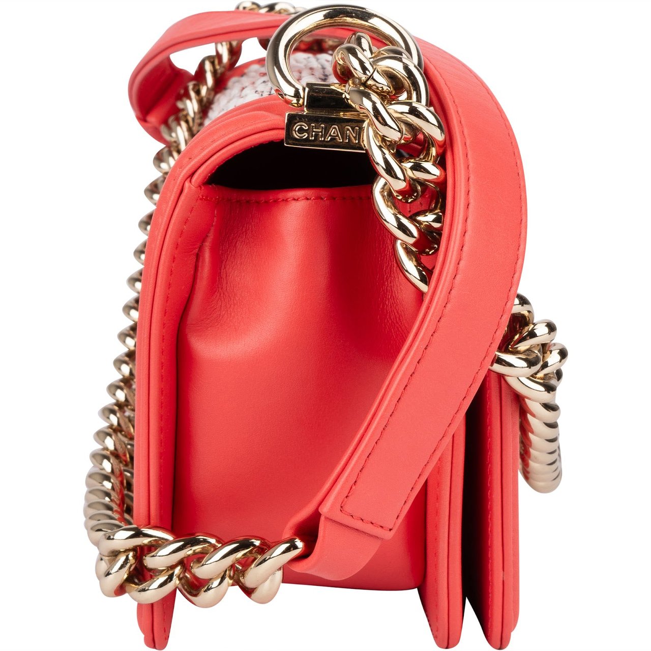 Chanel Chanel Tweed Dots Calfskin Small Boy Single Flap Crossbody Bag Divers