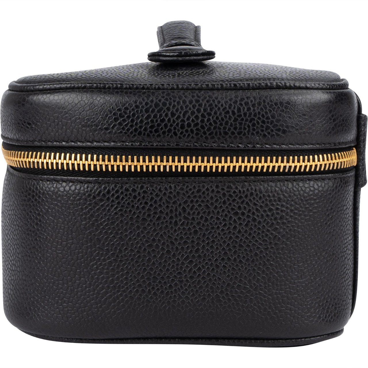 Chanel Chanel Caviar Leather Vanity Case Handbag Zwart