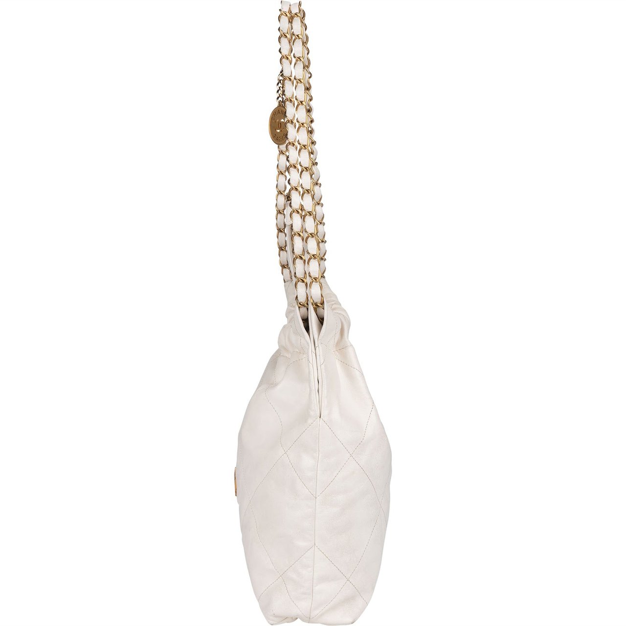 Chanel Chanel 22 White Lambskin Hobo Shoulder Bag Wit