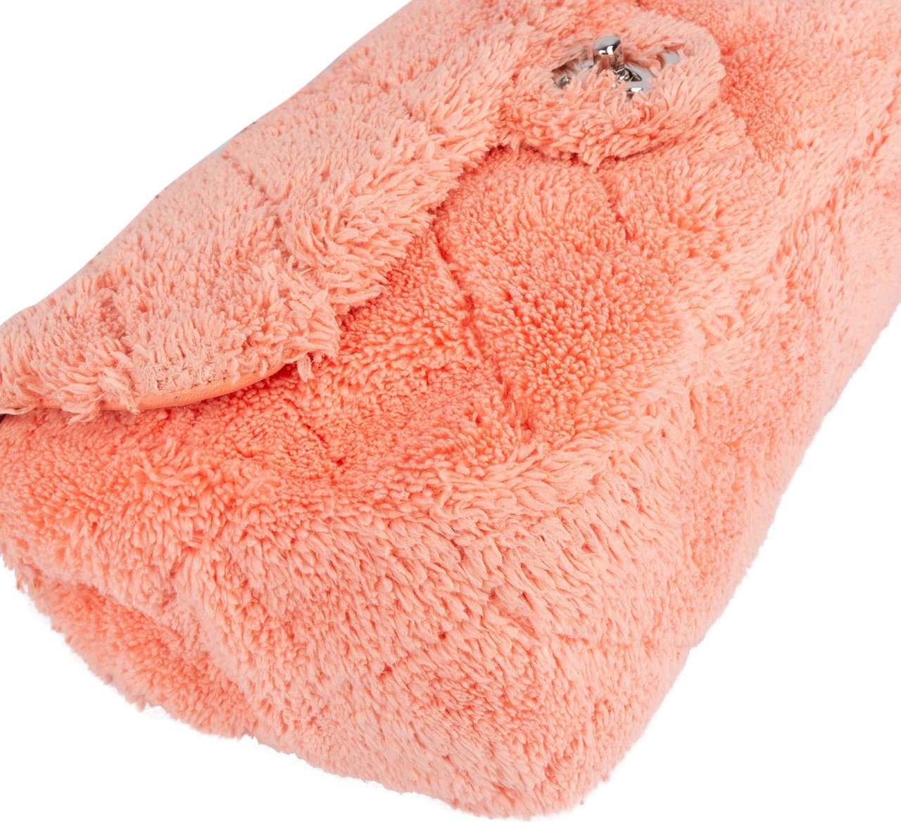 Chanel Chanel Pink Terry Cloth Coco Single Flap Shoulder Bag Divers