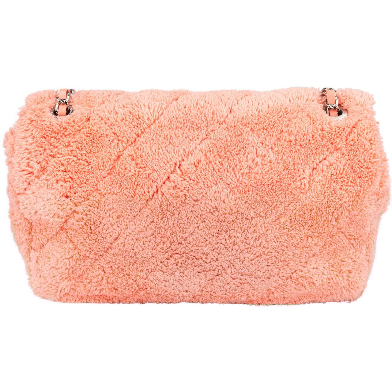 Chanel Chanel Pink Terry Cloth Coco Single Flap Shoulder Bag Divers