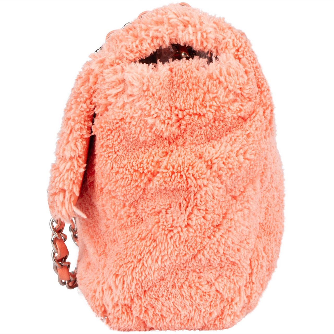 Chanel Chanel Pink Terry Cloth Coco Single Flap Shoulder Bag Divers