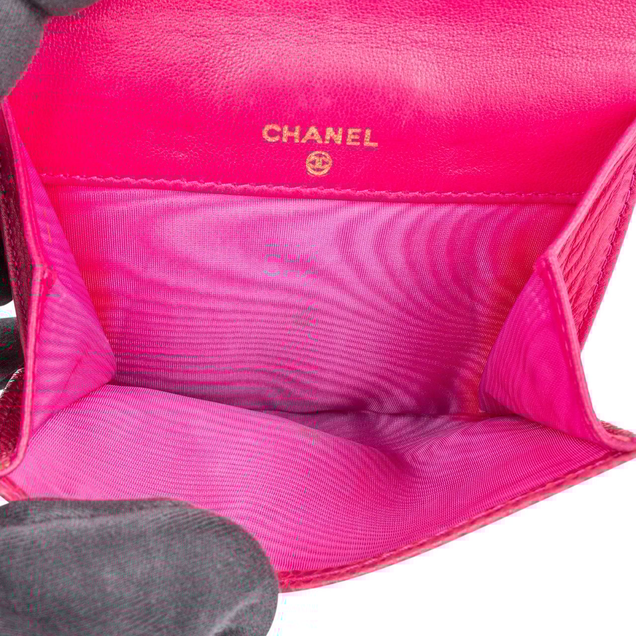 Chanel Chanel Caviar Leather CC Bifold Wallet Rood