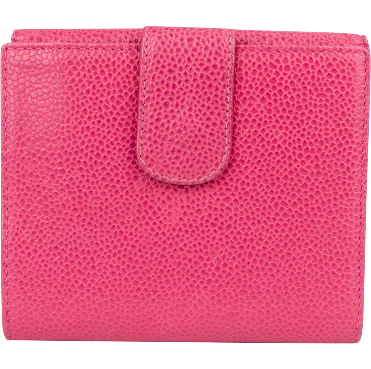 Chanel Chanel Caviar Leather CC Bifold Wallet Rood