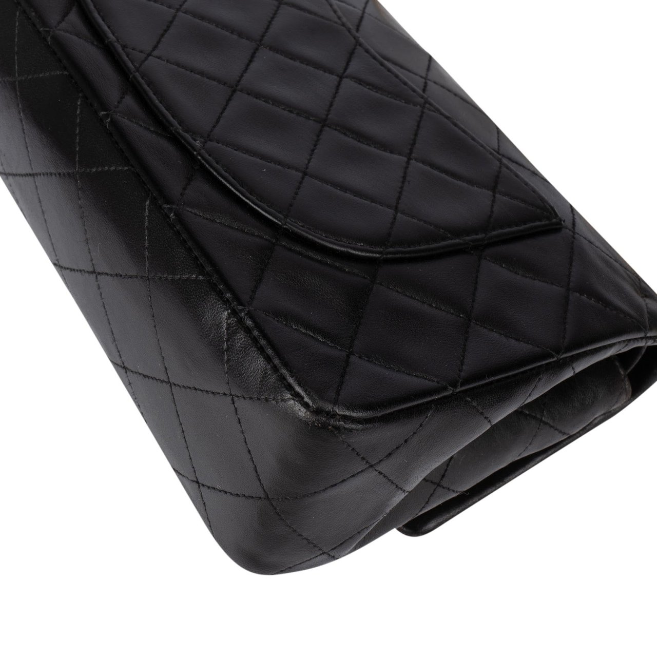 Chanel Chanel Quilted Lambskin 24K Gold Small Double Flap Crossbody Bag Zwart