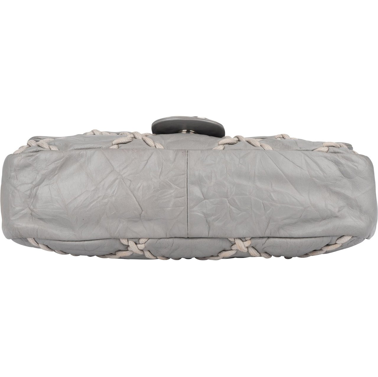 Chanel Chanel Leather Ultra Stitch Single Flap Shoulder Bag Donkergrijs