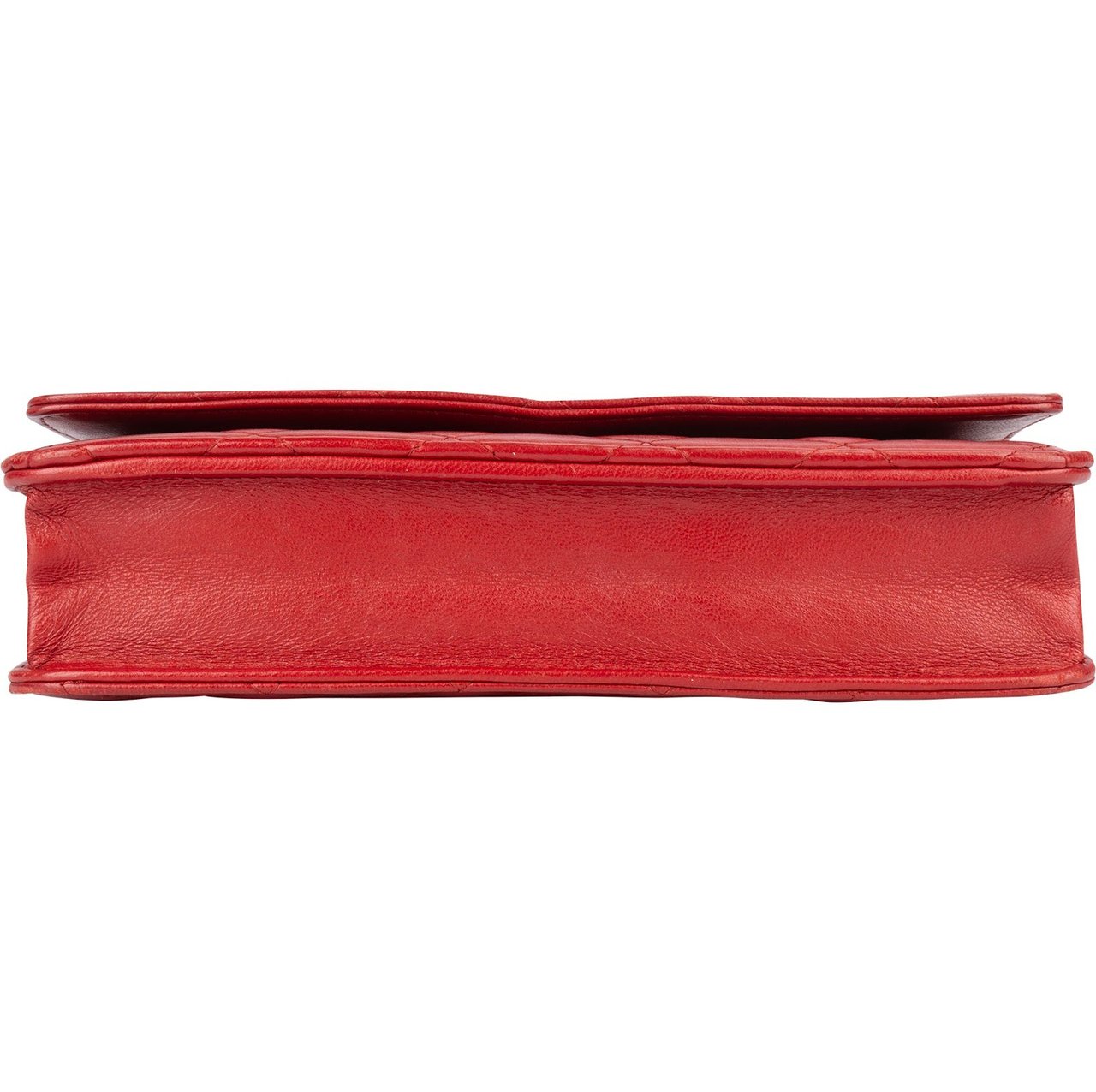 Chanel Quilted Lambskin Wallet on Chain Crossbody Bag Rood