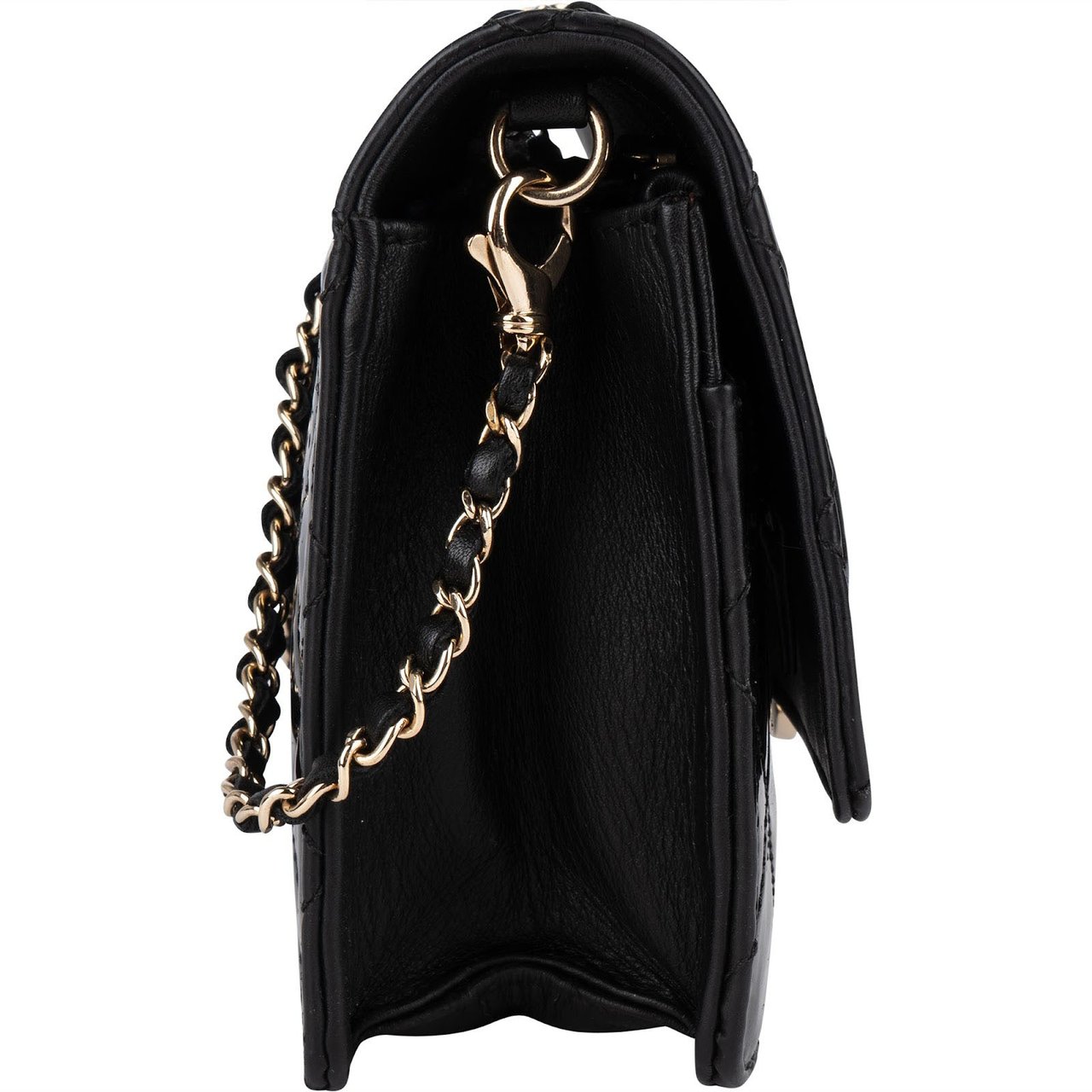 Chanel Chanel Quilted Patent Leather CC Crossbody Bag Zwart