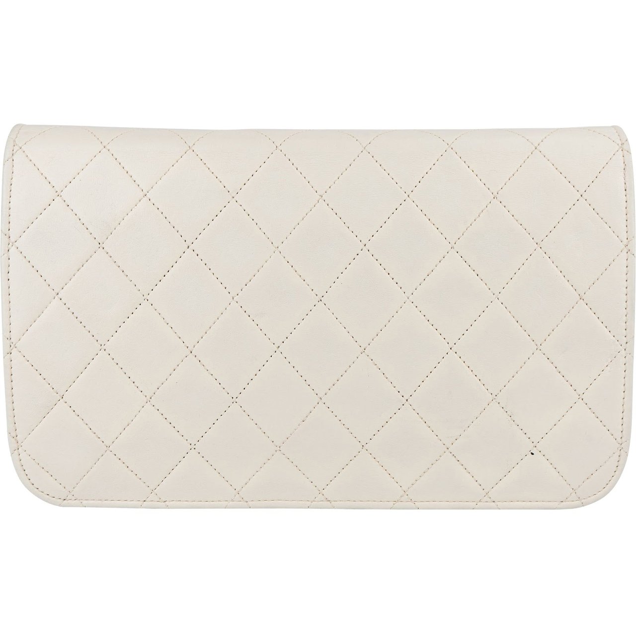 Chanel Chanel Quilted Lambskin 24K Gold Single Flap Shoulder Bag Beige