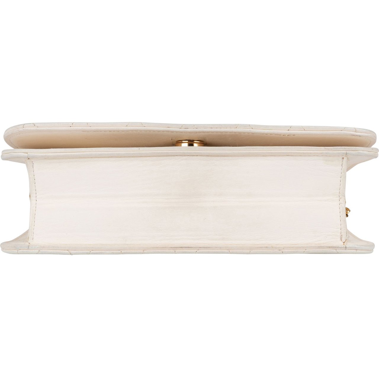 Chanel Chanel Quilted Lambskin 24K Gold Single Flap Shoulder Bag Beige