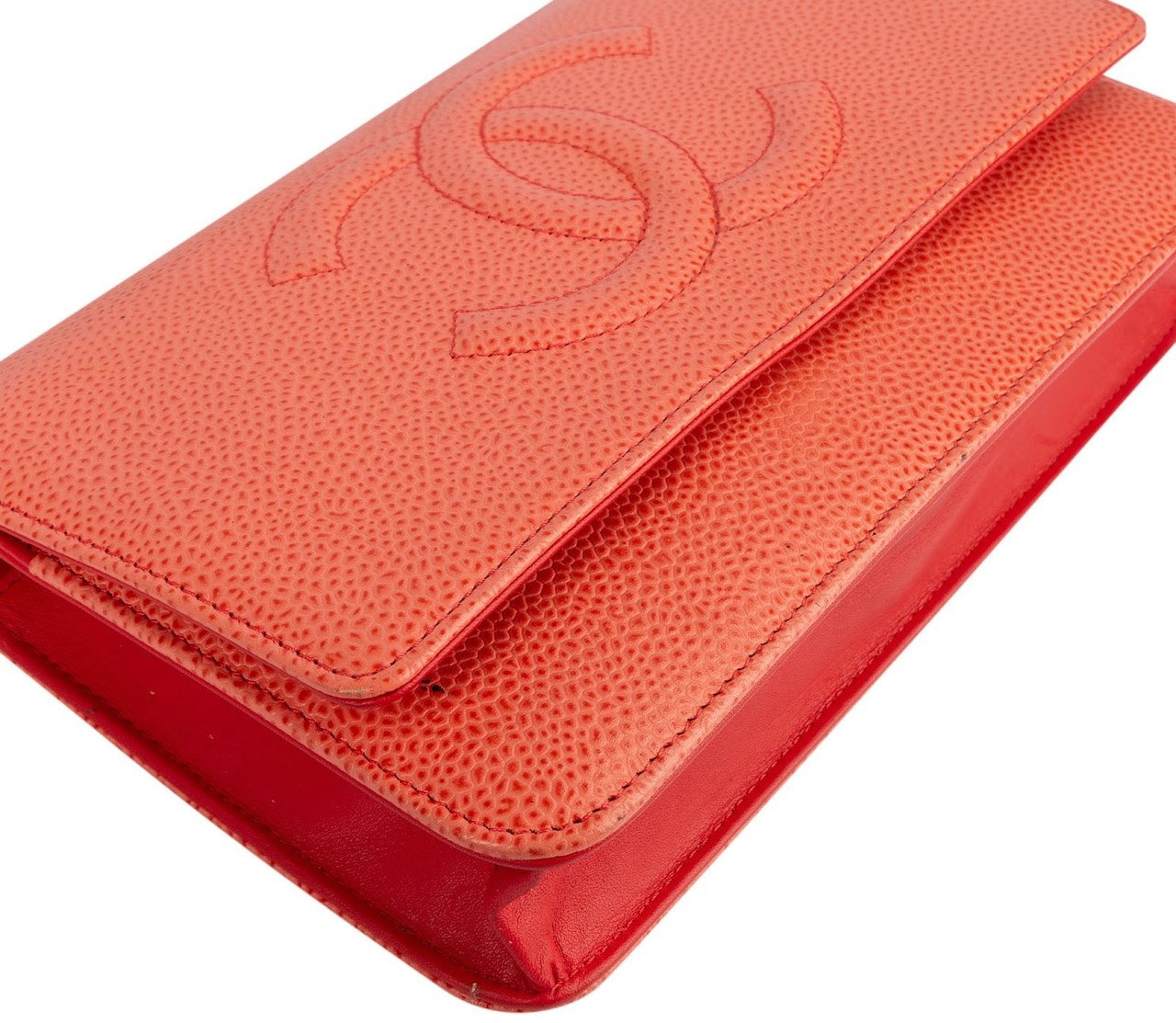 Chanel Chanel Coral Caviar Leather Wallet on Chain CC Crossbody Bag Divers