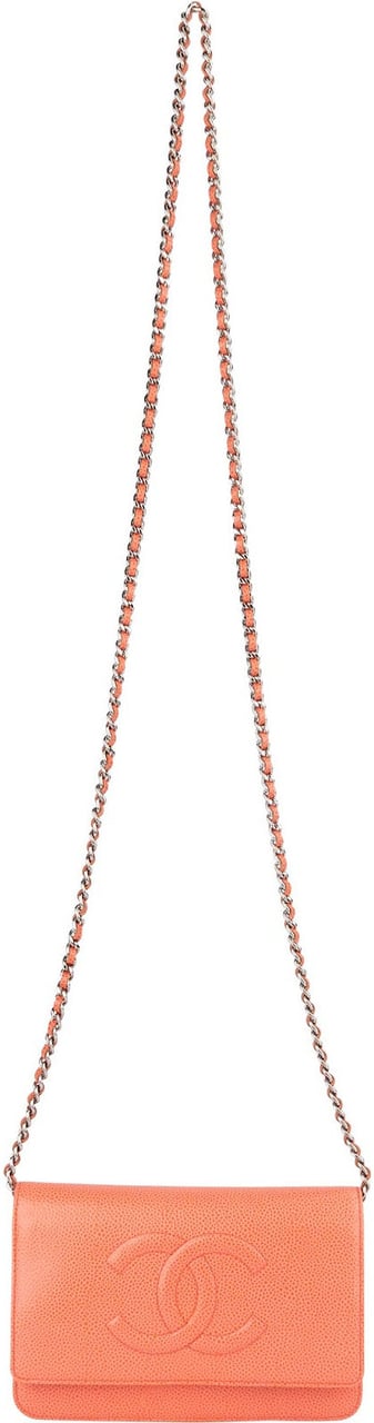 Chanel Chanel Coral Caviar Leather Wallet on Chain CC Crossbody Bag Divers