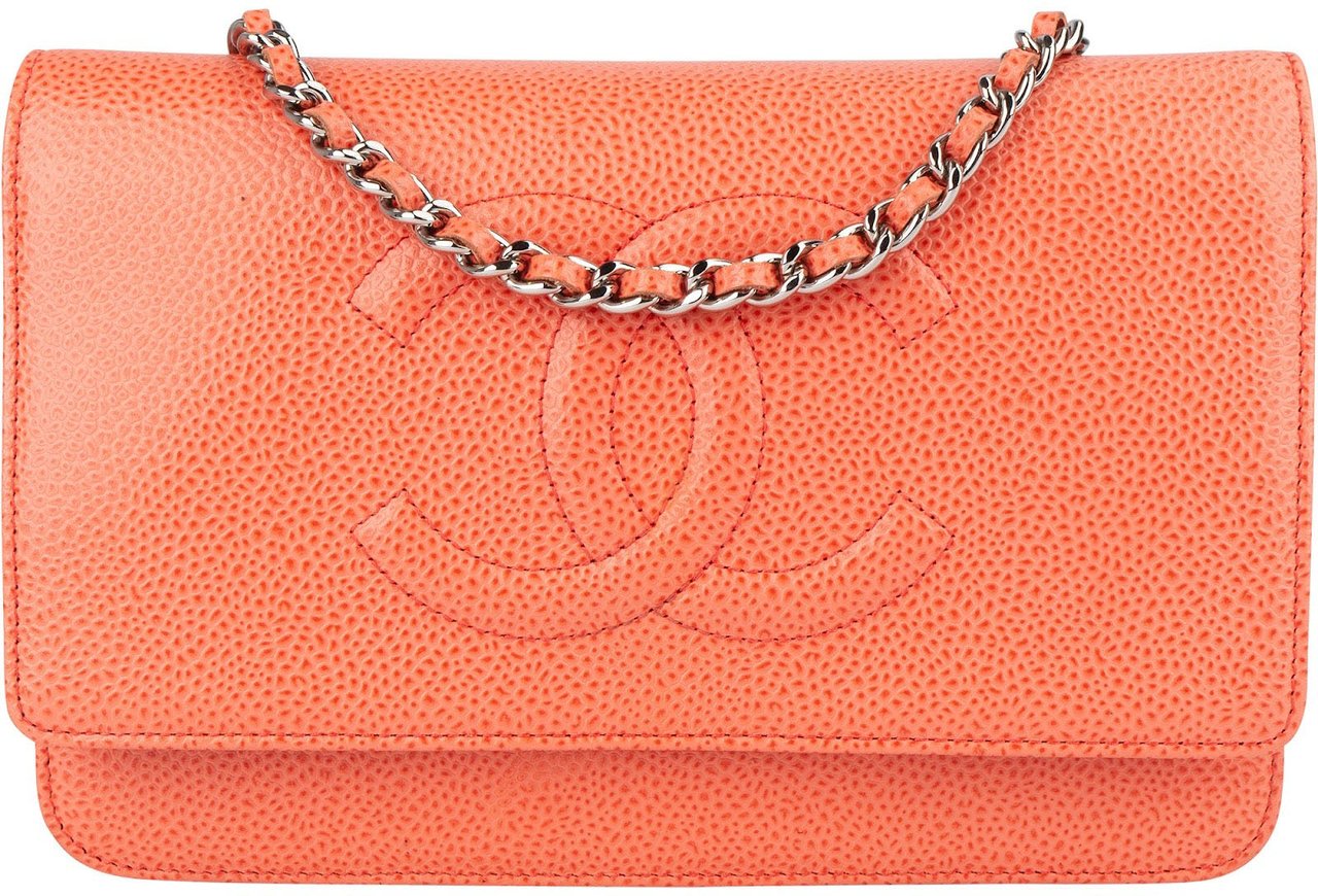 Chanel Chanel Coral Caviar Leather Wallet on Chain CC Crossbody Bag Divers