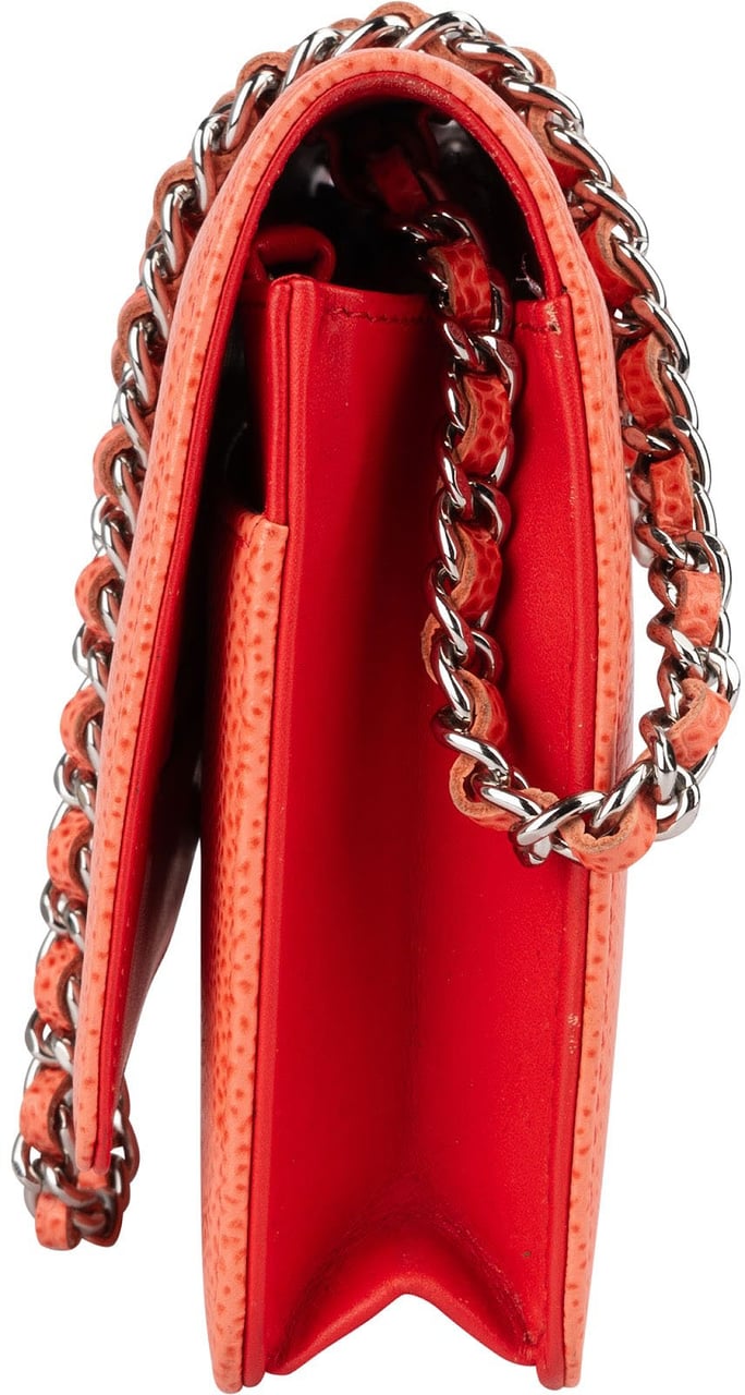 Chanel Chanel Coral Caviar Leather Wallet on Chain CC Crossbody Bag Divers