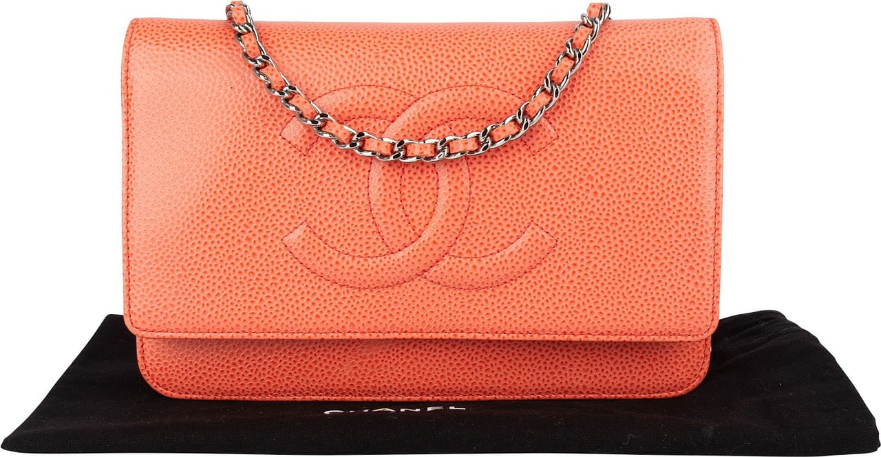 Chanel Chanel Coral Caviar Leather Wallet on Chain CC Crossbody Bag Divers