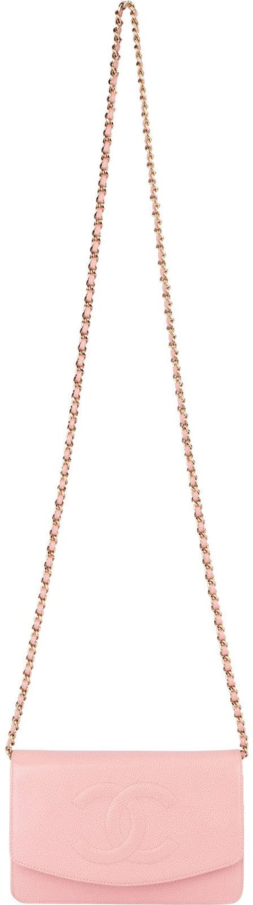 Chanel Chanel Caviar Leather Wallet on Chain CC Crossbody Bag Rood