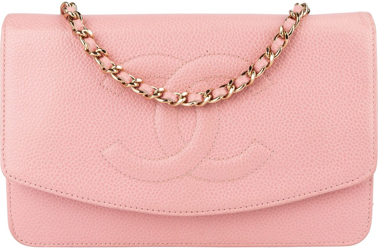 Chanel Chanel Caviar Leather Wallet on Chain CC Crossbody Bag Rood