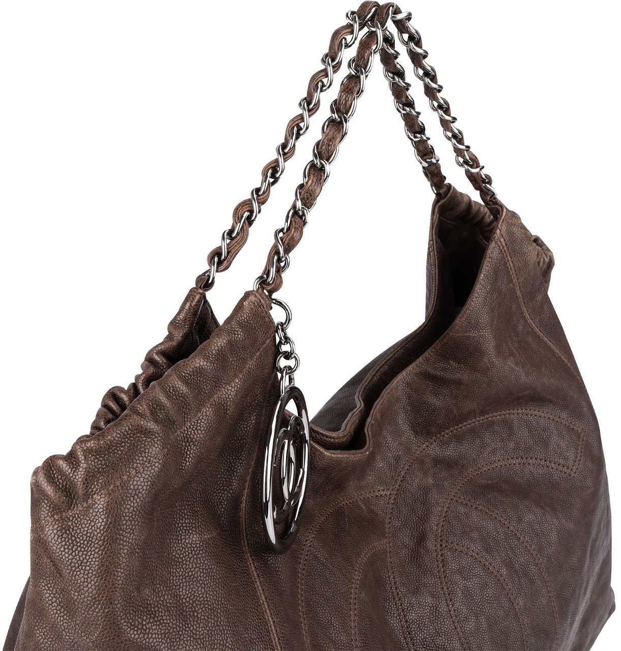 Chanel Chanel Aged Calfskin Modern Chain CC Tote Shoulder Bag Bruin