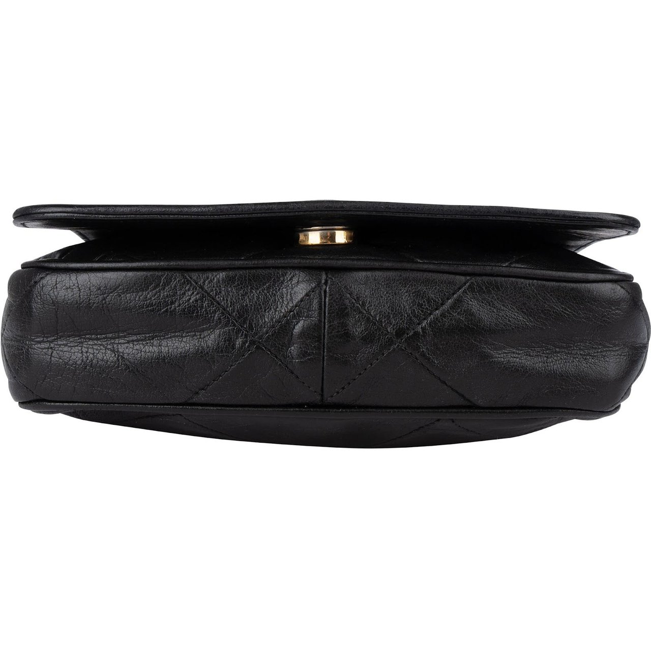 Chanel Chanel Stitching Lambskin CC Single Flap Crossbody Bag Zwart