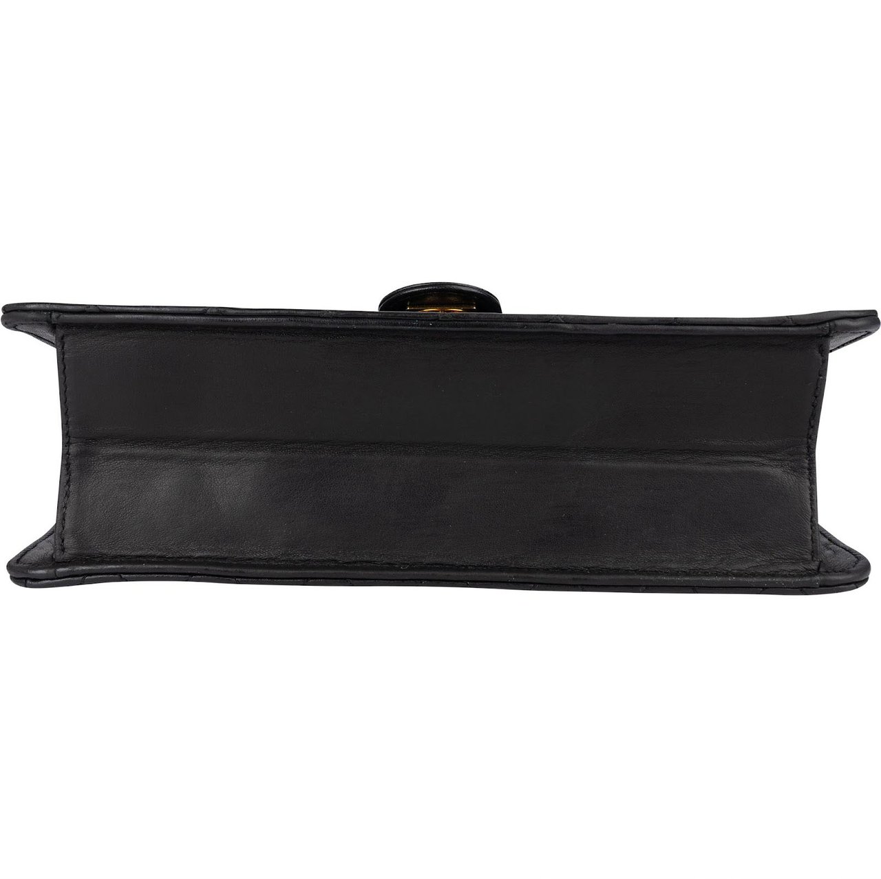 Chanel Chanel Quilted Lambskin 24K Gold Single Flap Shoulder Bag Zwart