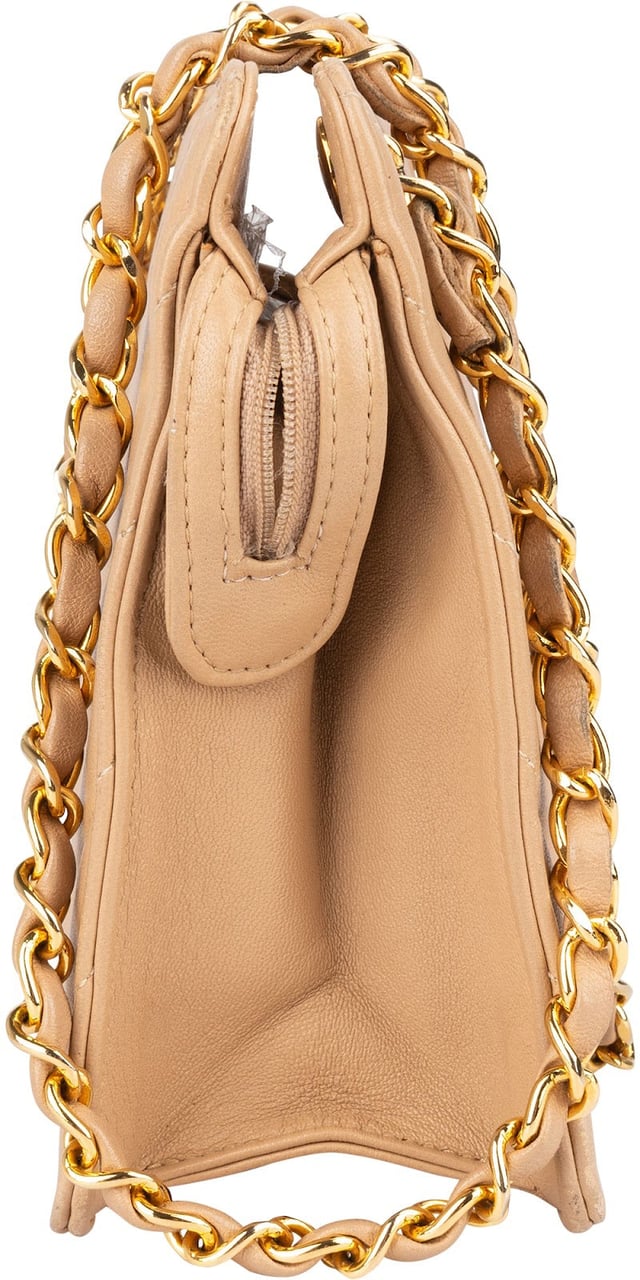 Chanel Chanel Chevron Lambskin Flap Crossbody Bag Beige