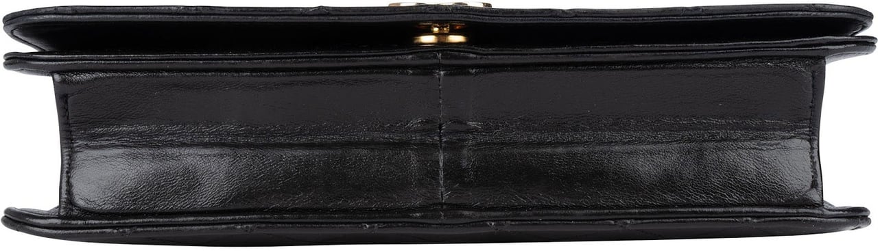 Chanel Chanel Quilted Lambskin CC Single Flap Crossbody Bag Zwart