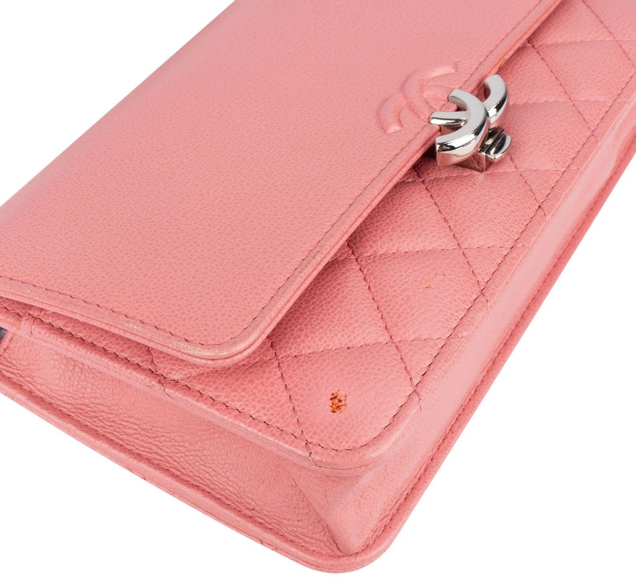 Chanel Chanel Quilted Caviar Leather Wallet On Chain Crossbody Bag Rood