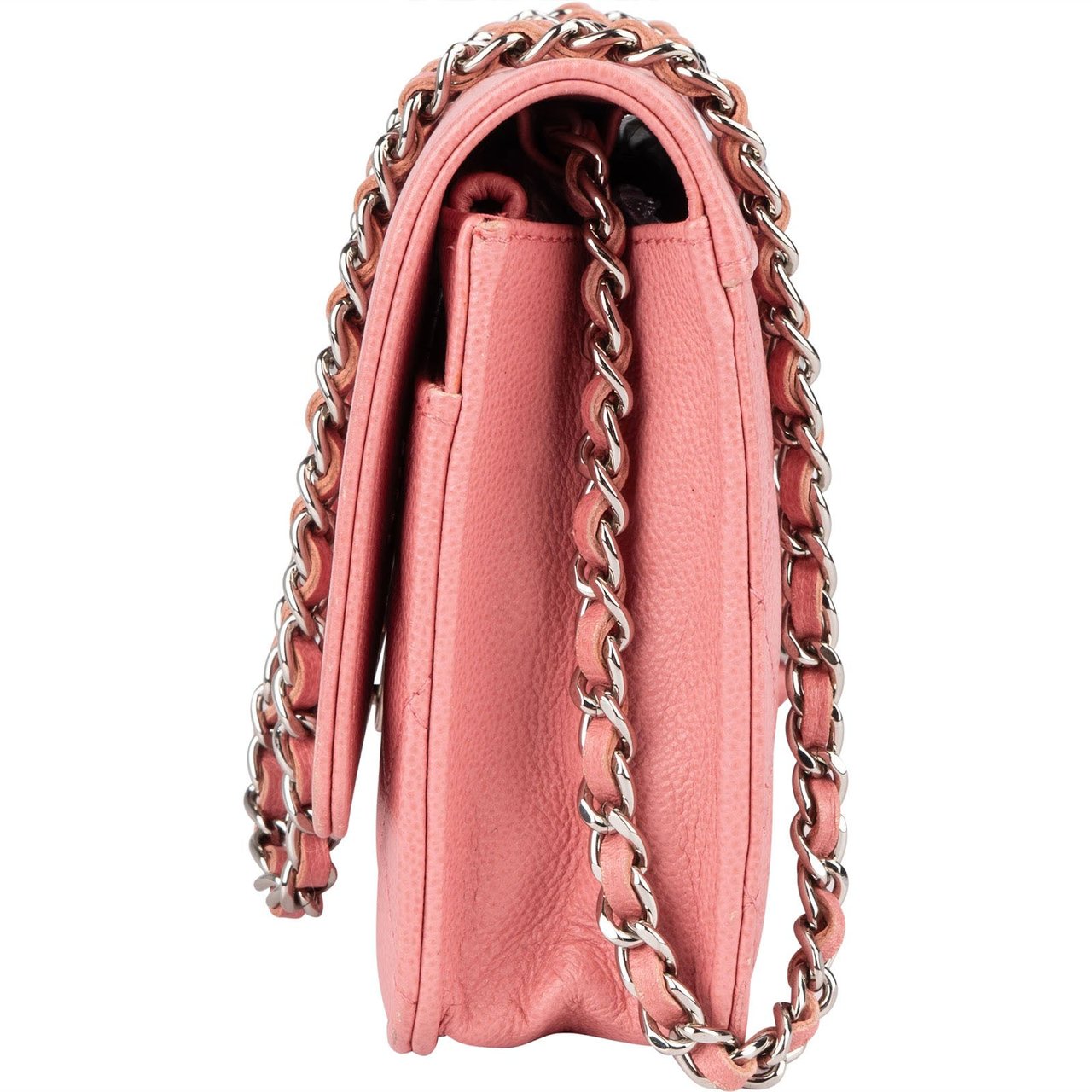 Chanel Chanel Quilted Caviar Leather Wallet On Chain Crossbody Bag Rood