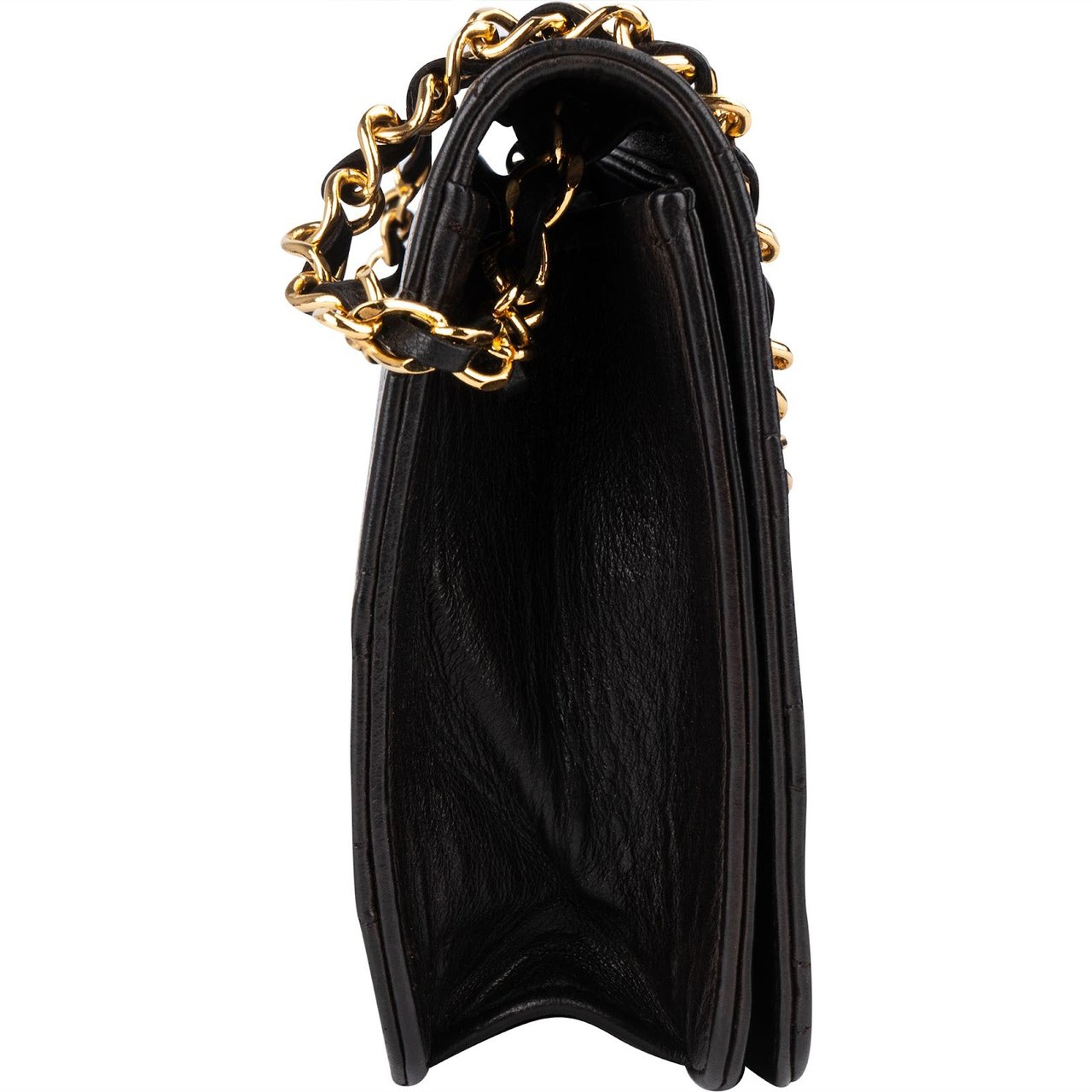 Chanel Chanel Quilted Lambskin CC Single Flap Shoulder Bag Bruin