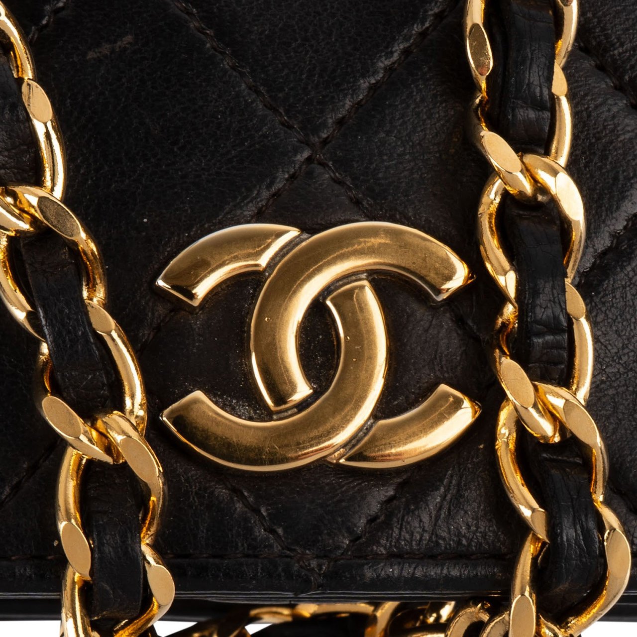 Chanel Chanel Quilted Lambskin CC Single Flap Shoulder Bag Bruin