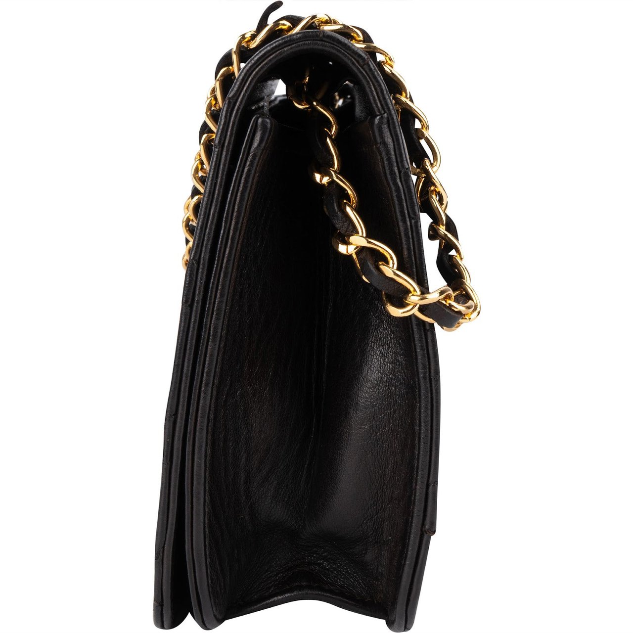 Chanel Chanel Quilted Lambskin CC Single Flap Shoulder Bag Bruin