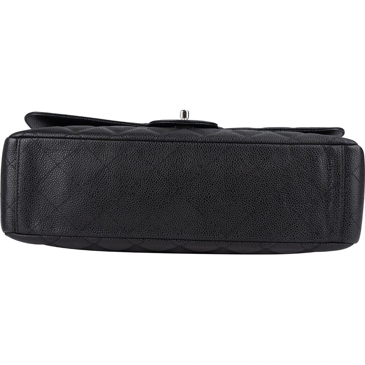 Chanel Chanel Quilted Caviar Leather Maxi Single Flap Crossbody Bag Zwart