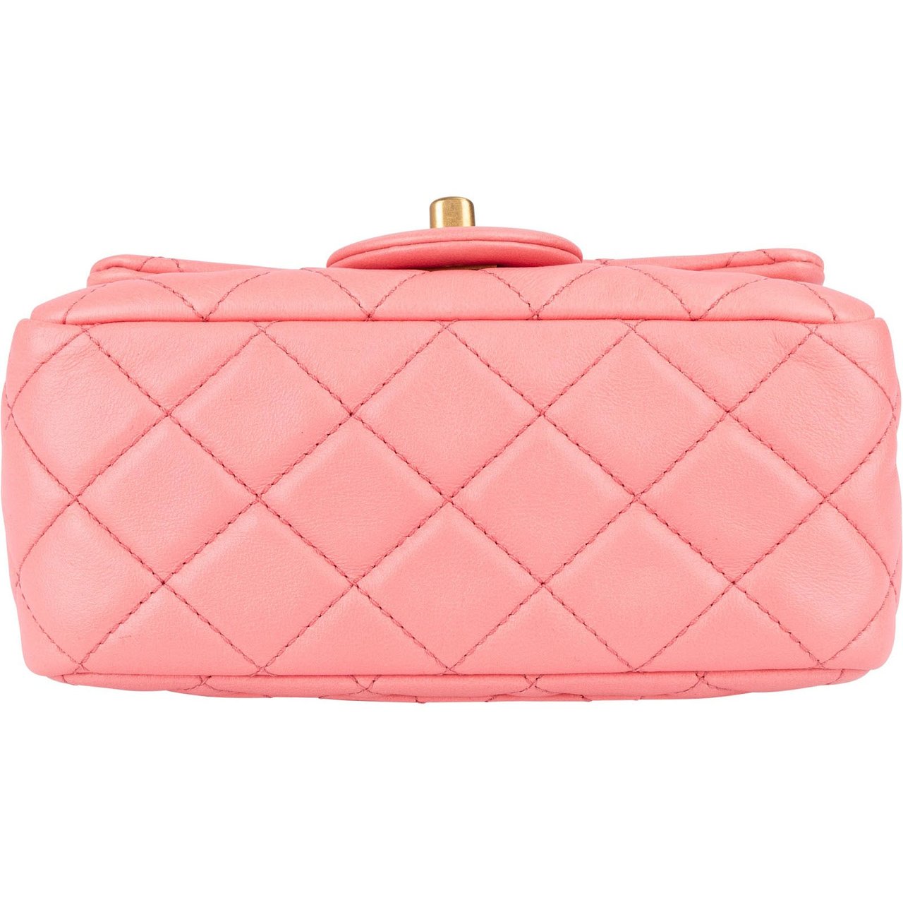 Chanel Chanel Quilted Lambskin Mini Rectangular Single Flap Adjustable Crossbody Bag Rood