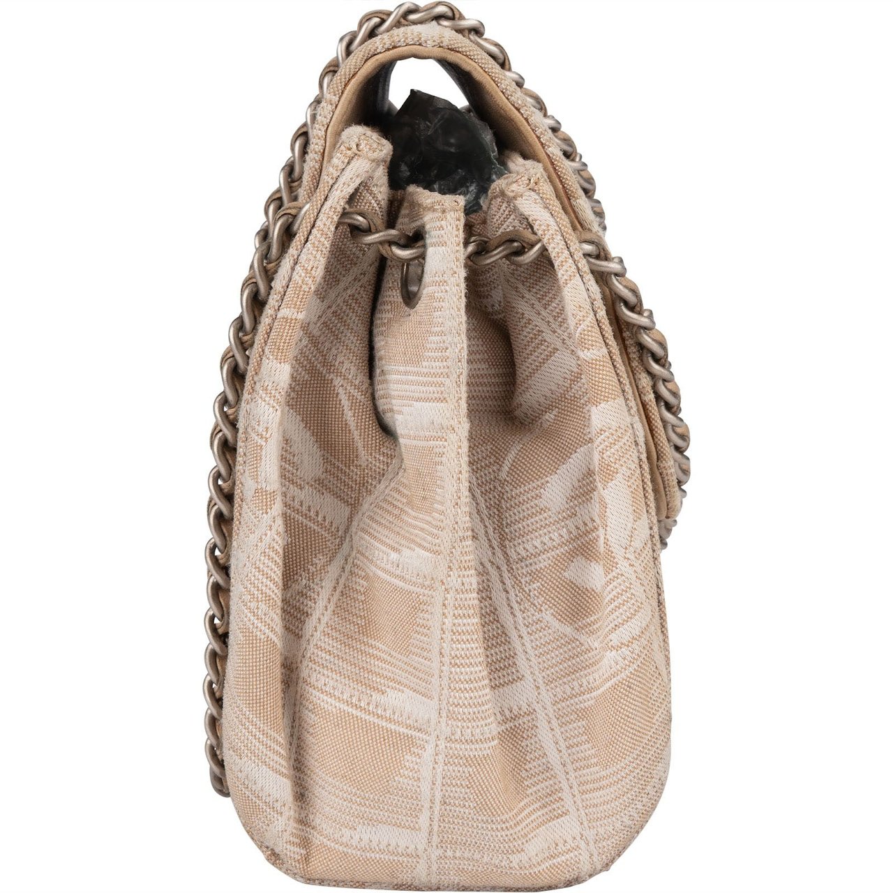 Chanel Chanel Travel Line Monogram Single Flap Crossbody Bag Beige