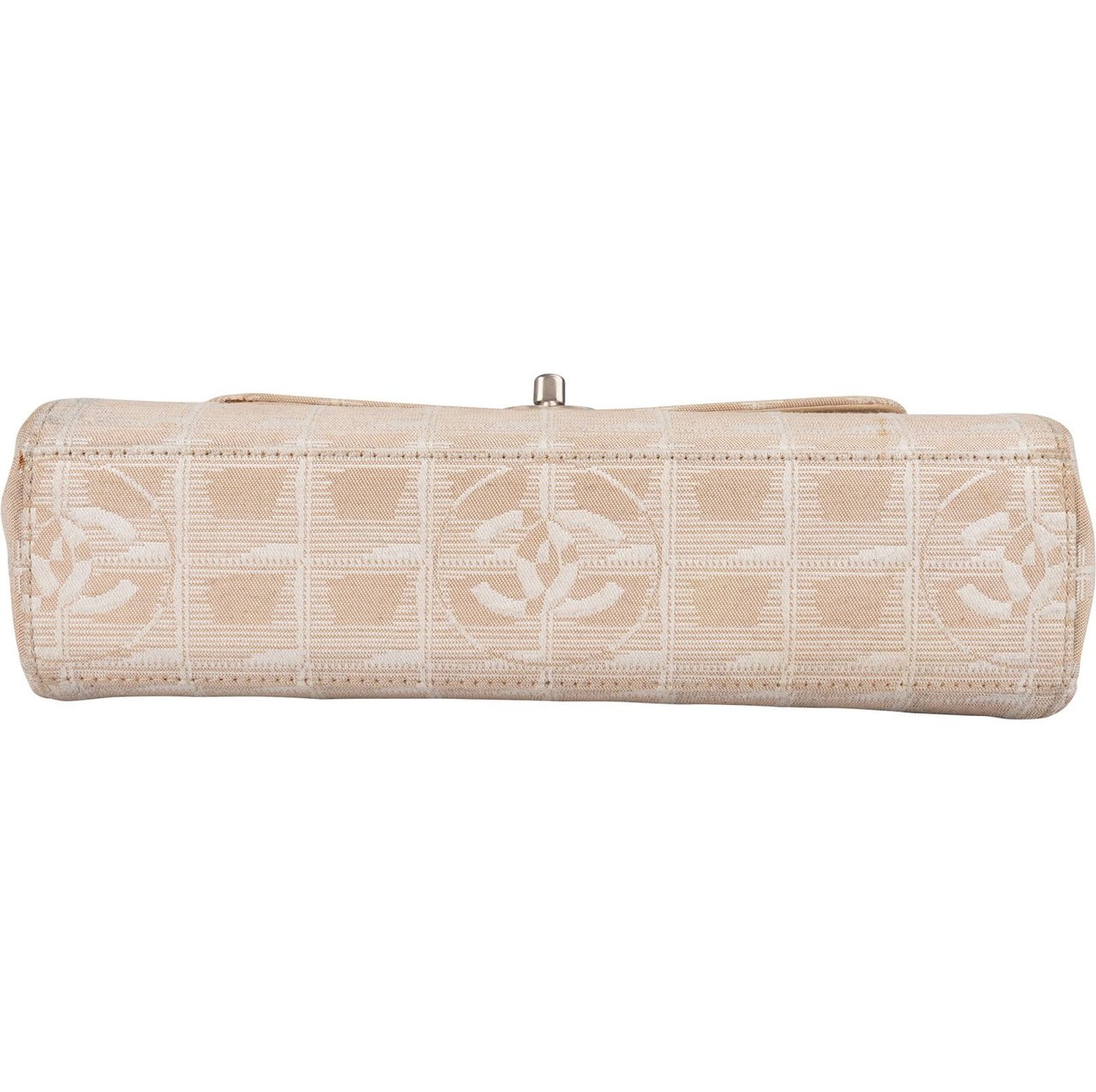 Chanel Chanel Travel Line Monogram Single Flap Crossbody Bag Beige