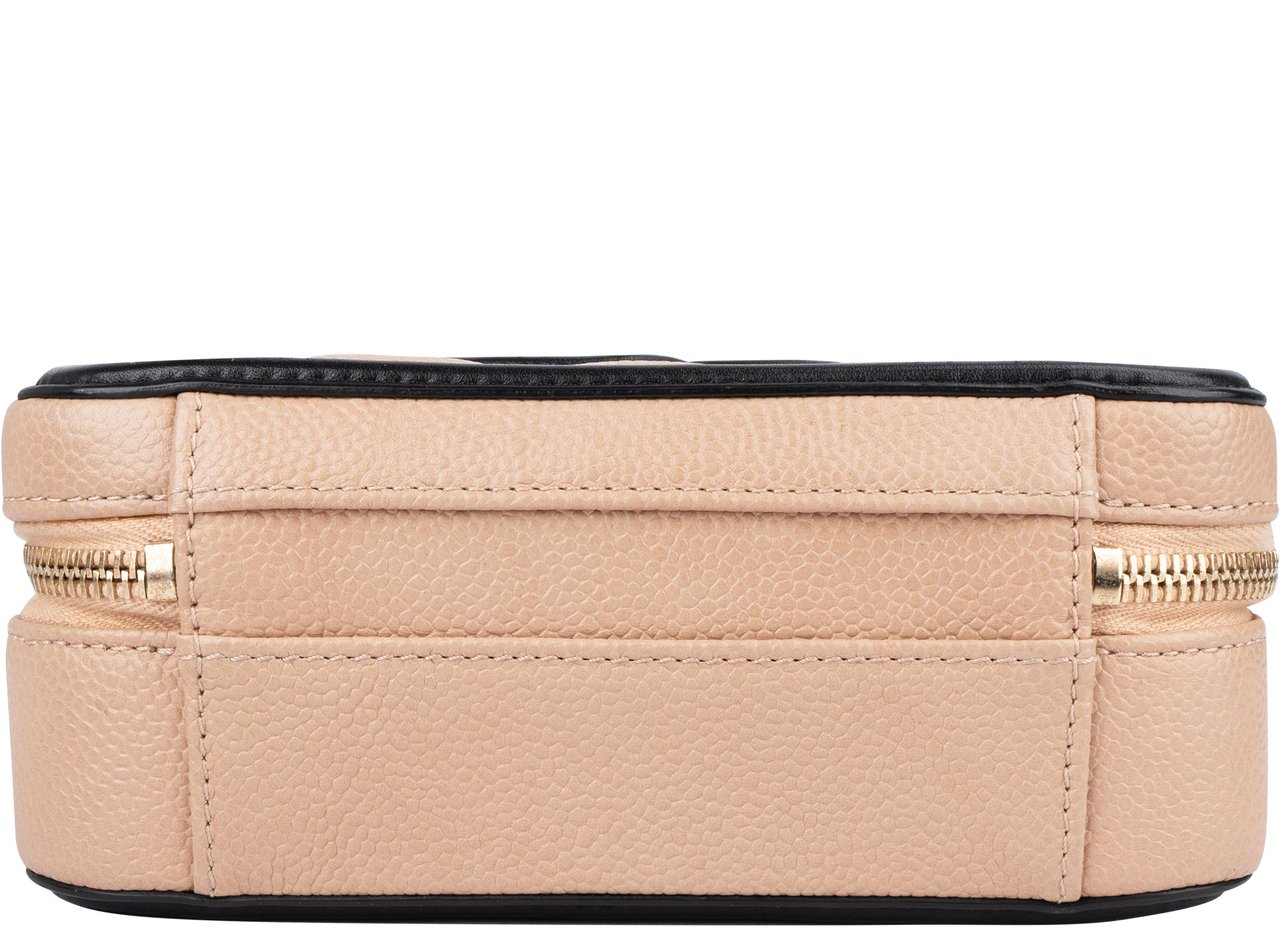 Chanel Chanel Quilted Caviar Leather Small Filigree Crossbody Bag Beige