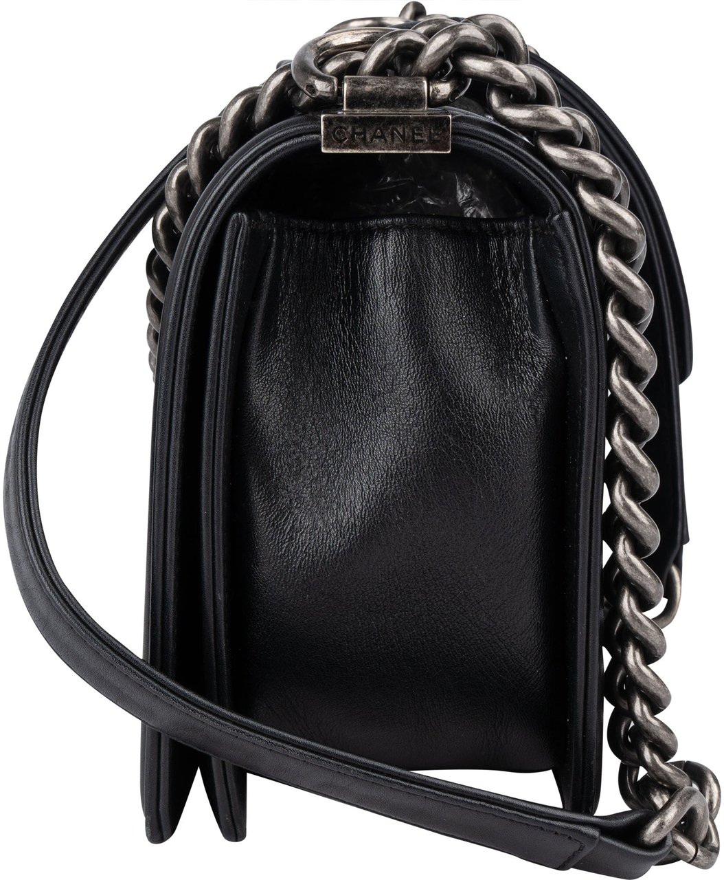 Chanel Chanel Braided Fabric Boy Single Flap Crossbody Bag Zwart