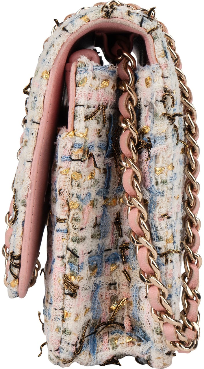 Chanel Chanel Quilted Tweed Wallet On Chain Crossbody Bag Wit