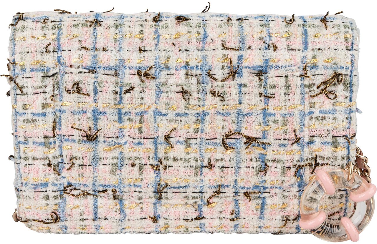 Chanel Chanel Quilted Tweed Wallet On Chain Crossbody Bag Wit