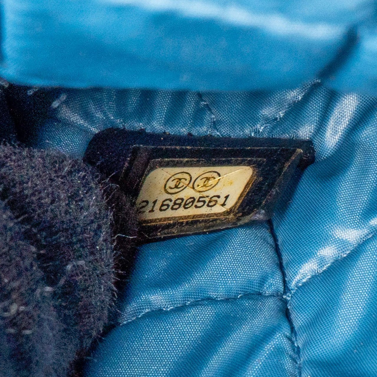 Chanel Chanel Lambskin Patchwork Colorblock Clutch Navy