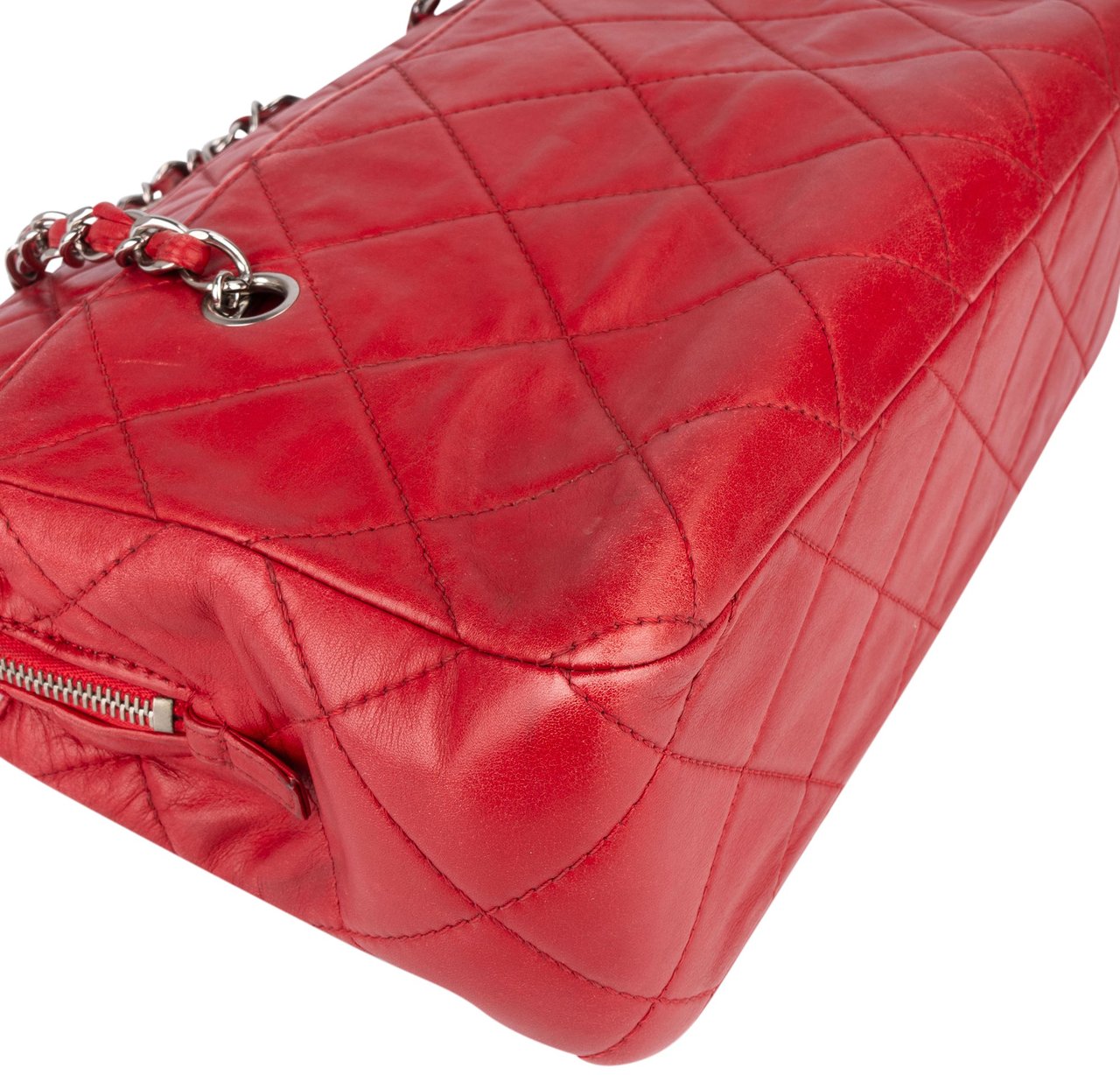 Chanel Chanel Rouge Quilted Lambskin CC Shoulder Bag Rood