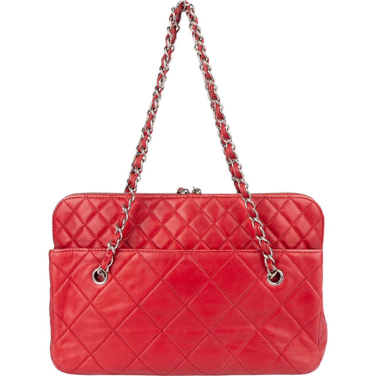 Chanel Chanel Rouge Quilted Lambskin CC Shoulder Bag Rood