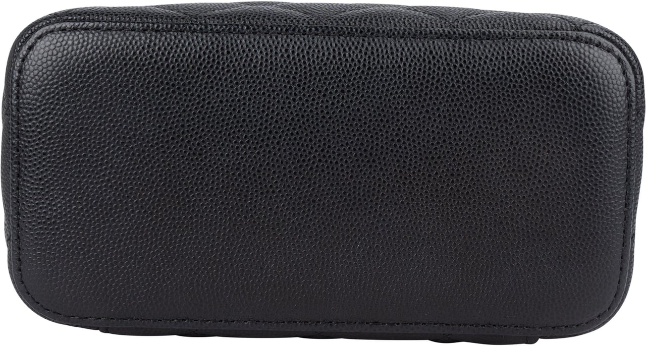 Chanel Chanel Quilted Caviar Leather Vanity Case Crossbody Bag Zwart